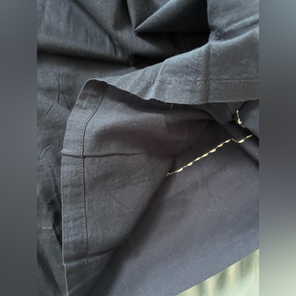 Navy Blue Cotton Dress - Picture 9 of 10